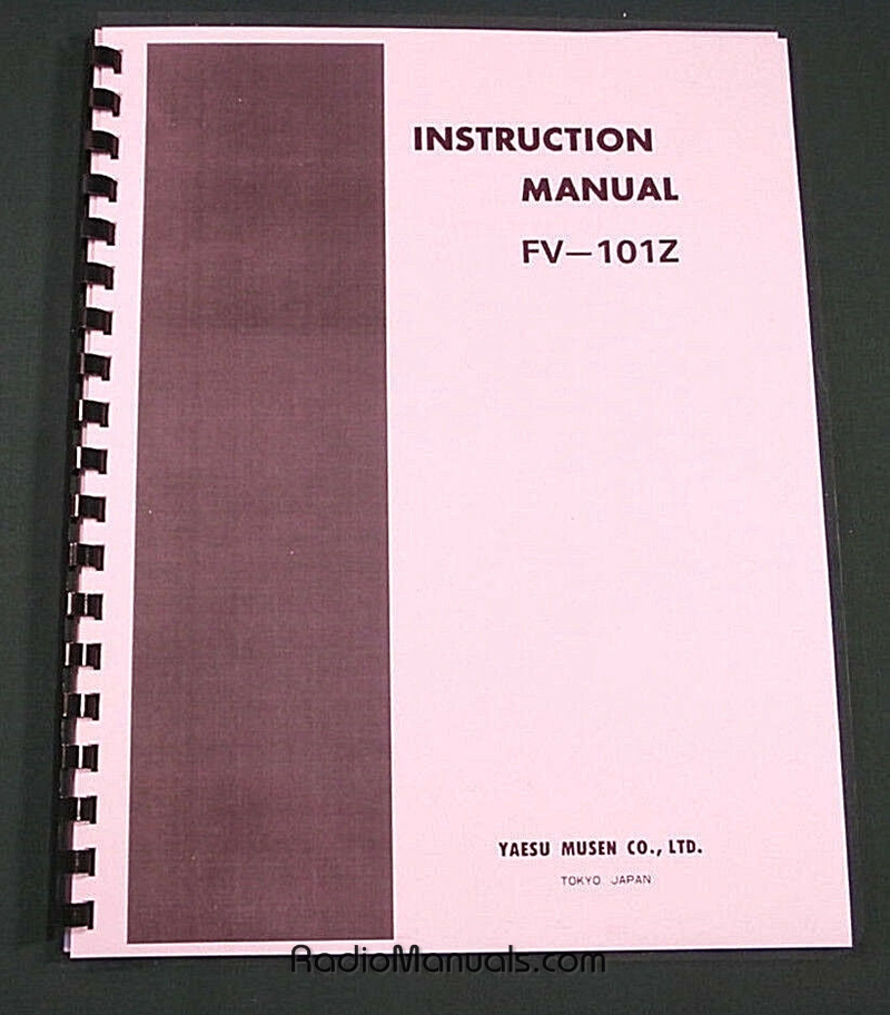 Yaesu FV-101Z Instruction Manual - Click Image to Close